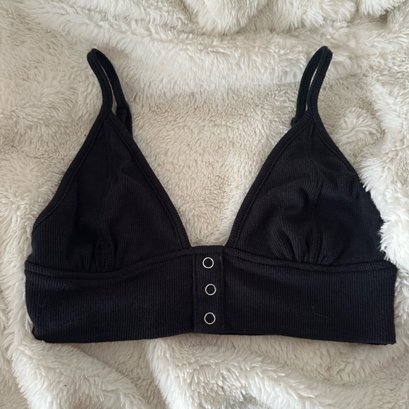 Dolls Kill Tops - $5 in Bundle💟 Black Soft Button Bralette